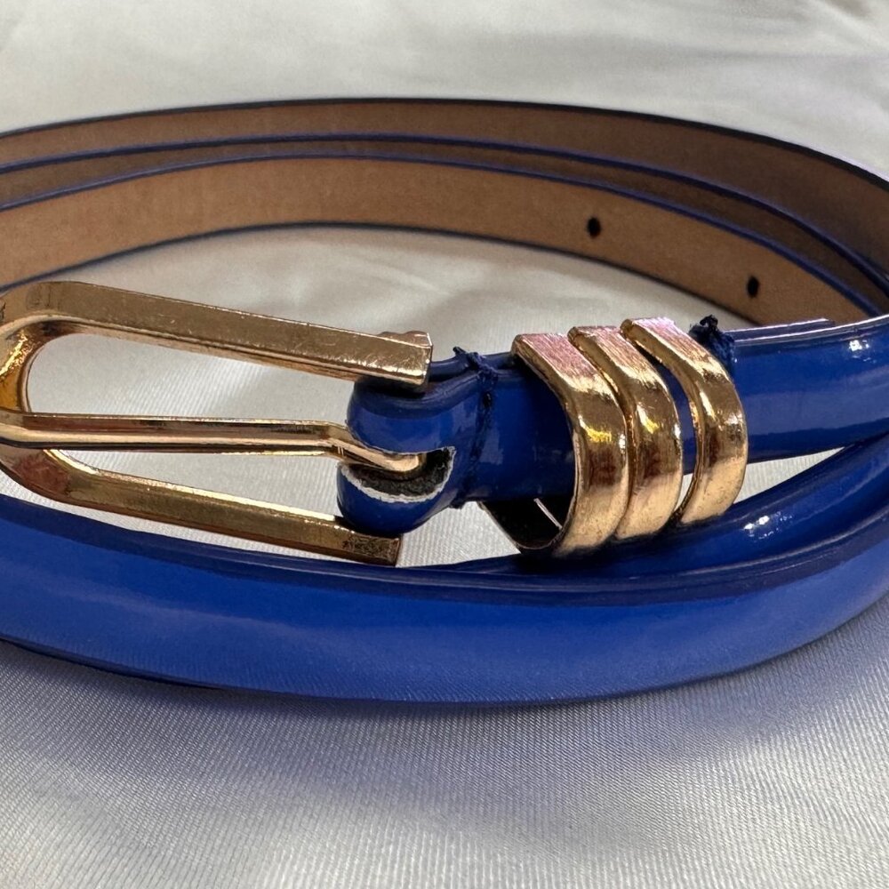 NWOT Women's Blue Skinny Belt